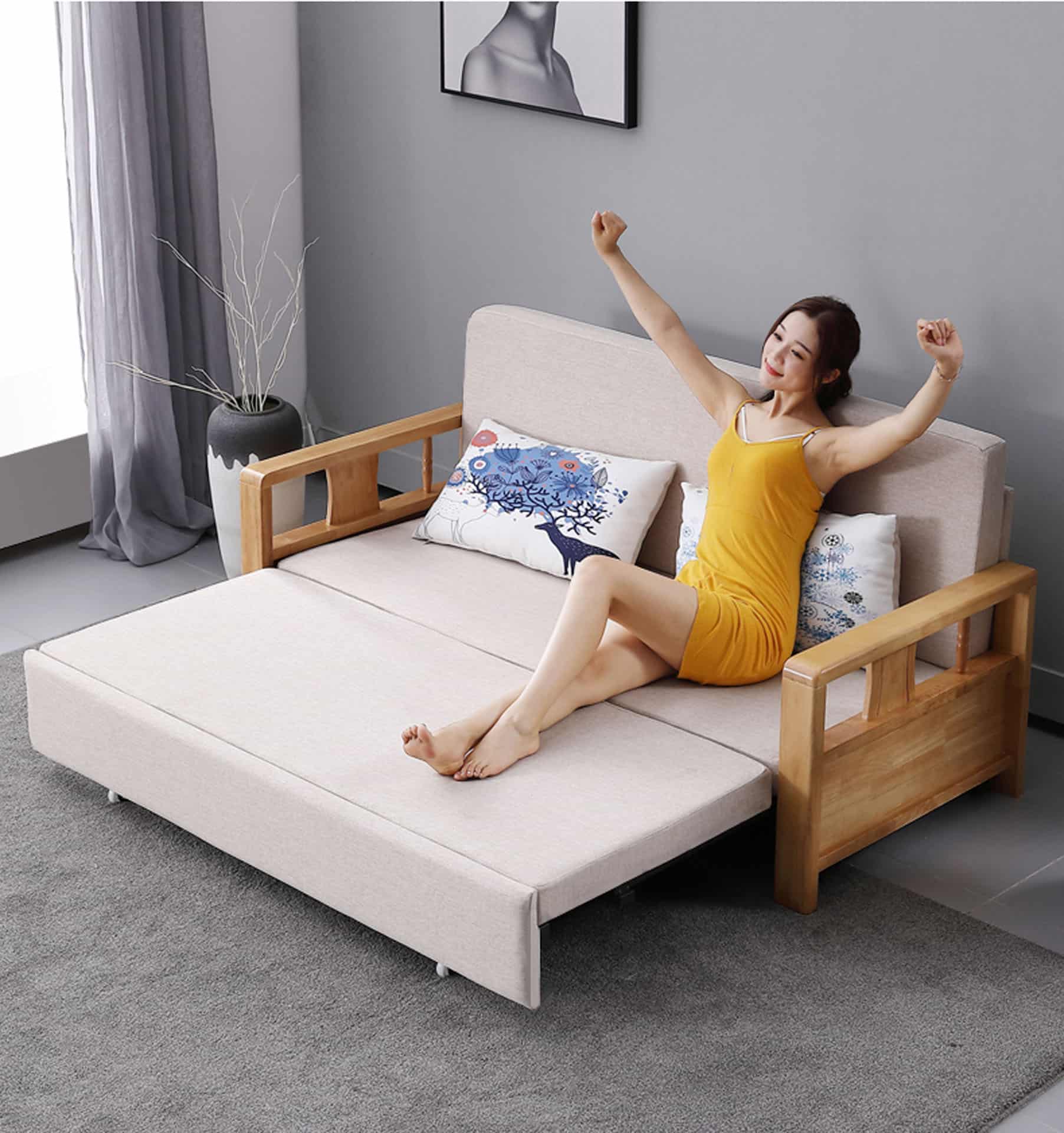 Tổng hợp các kiểu Sofa giường gỗ đẹp nhất