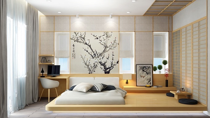 giường gỗ kiểu Nhật