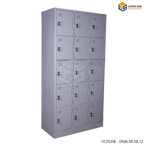 Tủ locker 15 ngăn LK15 thiết kế rộng rãi, tiện lợi