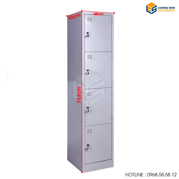 Kích thước Tủ locker 4 ngăn một cột LK01