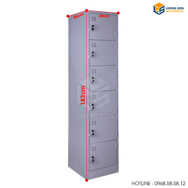 Kích thước Tủ locker 6 ngăn một cột LK02